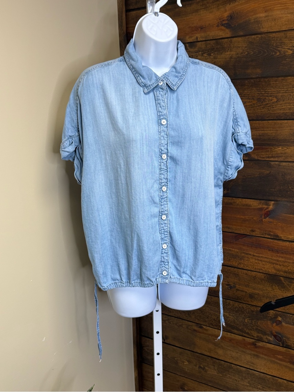 Lola River Light Blue Women's Tencel Blouse Size L